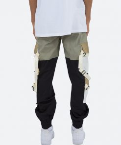Mnml Paneled Strap Cargo Pants - Green/Black 11 Mnml Paneled Strap Cargo Pants - Green/Black
