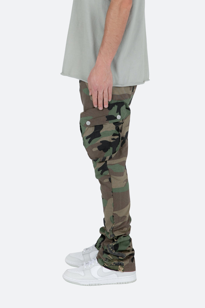 Mnml Patch Pocket Flare Cargo Pants - Camo 6 Mnml Patch Pocket Flare Cargo Pants - Camo