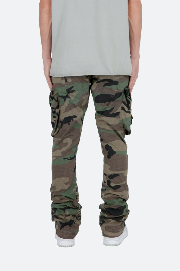 Mnml Patch Pocket Flare Cargo Pants - Camo 7 Mnml Patch Pocket Flare Cargo Pants - Camo