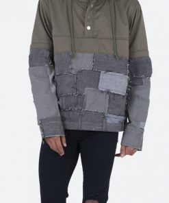 Mnml Patchwork Anorak Jacket - Olive Outerwear