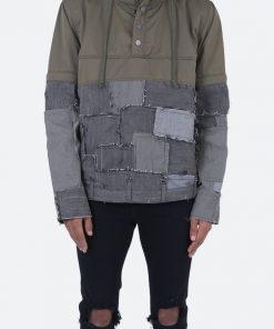 Mnml Patchwork Anorak Jacket - Olive Outerwear 9 Mnml Patchwork Anorak Jacket - Olive Outerwear