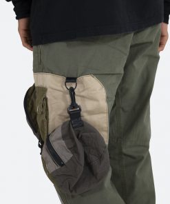 Mnml Patchwork Cargo Pants - Olive