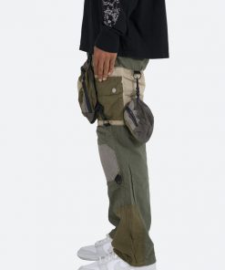 Mnml Patchwork Cargo Pants - Olive