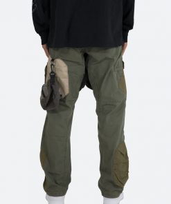 Mnml Patchwork Cargo Pants - Olive