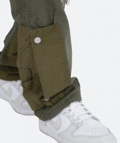 Mnml Patchwork Cargo Pants - Olive