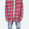 Mnml Plaid Work Jacket - Red/Blue Outerwear