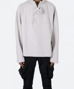 Mnml Outerwear Quarter Zip Pullover - Off White