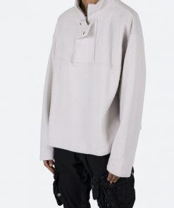 Mnml Outerwear Quarter Zip Pullover - Off White