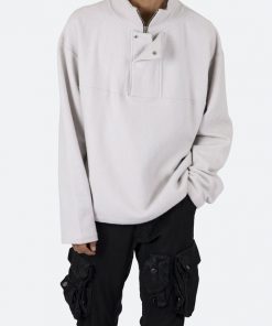 Mnml Outerwear Quarter Zip Pullover - Off White