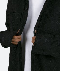 Mnml Raw Edge Flannel - Black