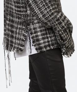Mnml Raw Edge Flannel Shirt - Black/White Tops 16 Mnml Raw Edge Flannel Shirt - Black/White Tops
