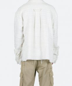 Mnml Raw Edge Flannel - White