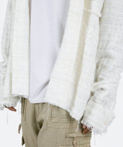 Mnml Raw Edge Flannel - White