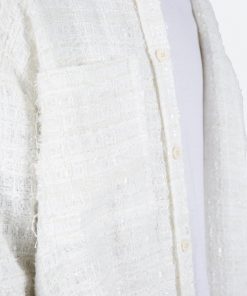 Mnml Raw Edge Flannel - White