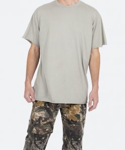 Mnml Raw Edge Tee - Olive Tops