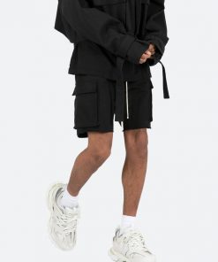 Mnml Relaxed Cargo Shorts - Black