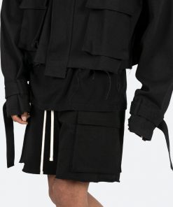 Mnml Relaxed Cargo Shorts - Black