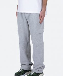 Mnml Relaxed Cargo Sweatpants - Grey Bottoms