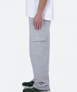 Mnml Relaxed Cargo Sweatpants - Grey Bottoms