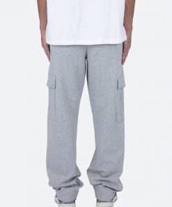 Mnml Relaxed Cargo Sweatpants - Grey Bottoms