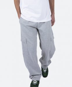 Mnml Relaxed Cargo Sweatpants - Grey Bottoms