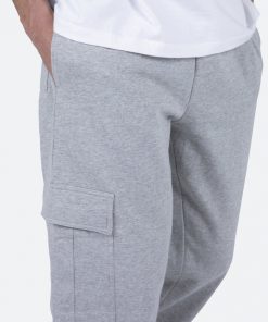 Mnml Relaxed Cargo Sweatpants - Grey Bottoms