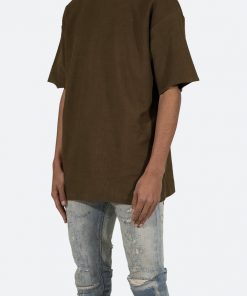 Mnml Tops Reverse Terry Tee - Brown