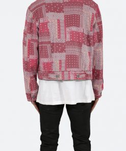 Mnml Outerwear Reversible Paisley Trucker Jacket - Black/Red