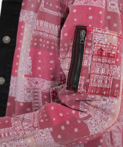 Mnml Outerwear Reversible Paisley Trucker Jacket - Black/Red