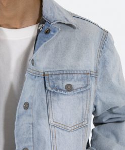 Mnml Reversible Paisley Trucker Jacket - Blue/Black