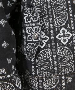 Mnml Reversible Paisley Trucker Jacket - Blue/Black