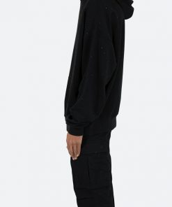 Mnml Rhinestone Hoodie - Black Outerwear