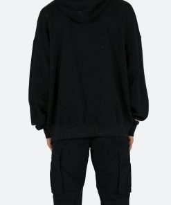 Mnml Rhinestone Hoodie - Black Outerwear