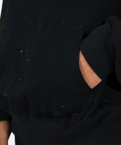 Mnml Rhinestone Hoodie - Black Outerwear