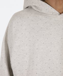 Mnml Rhinestone Hoodie - Grey