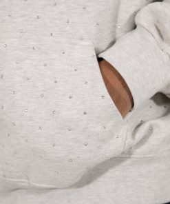 Mnml Rhinestone Hoodie - Grey