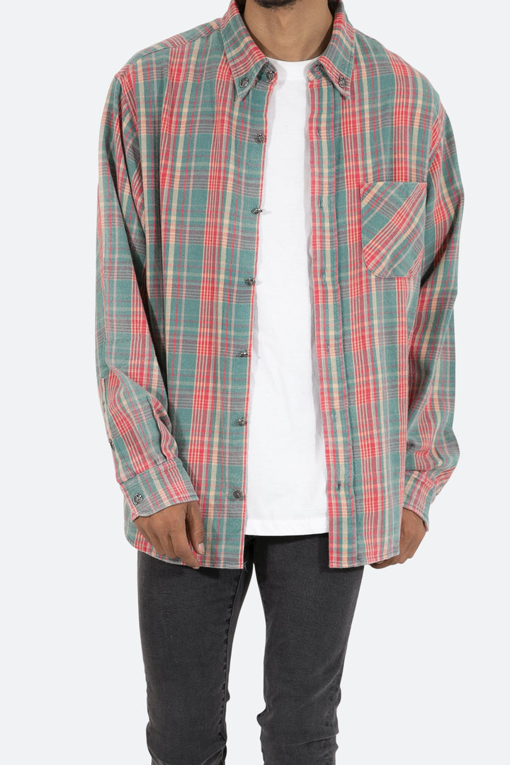 Mnml Tops Scorpion Vintage Flannel - Red/Blue 2 Mnml Tops Scorpion Vintage Flannel - Red/Blue