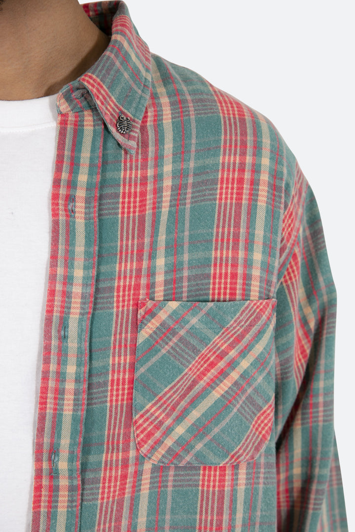 Mnml Tops Scorpion Vintage Flannel - Red/Blue 8 Mnml Tops Scorpion Vintage Flannel - Red/Blue