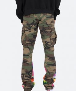 Mnml Serape Bootcut Cargo Pants - Camo B Flare Denim
