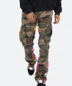 Mnml Serape Bootcut Cargo Pants - Camo B Flare Denim