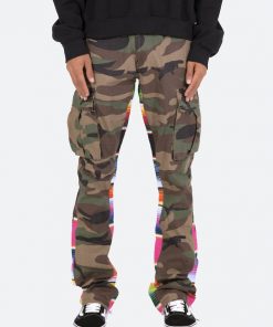 Mnml Serape Bootcut Cargo Pants - Camo B Flare Denim