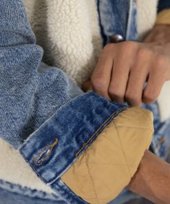 Mnml Sherpa Body Trucker Jacket - Blue/White Outerwear 21 Mnml Sherpa Body Trucker Jacket - Blue/White Outerwear