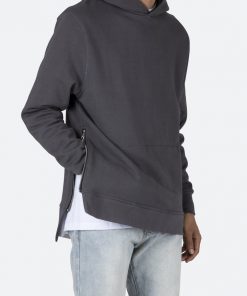 Mnml Side Zip Hoodie - Black Outerwear 13 Mnml Side Zip Hoodie - Black Outerwear