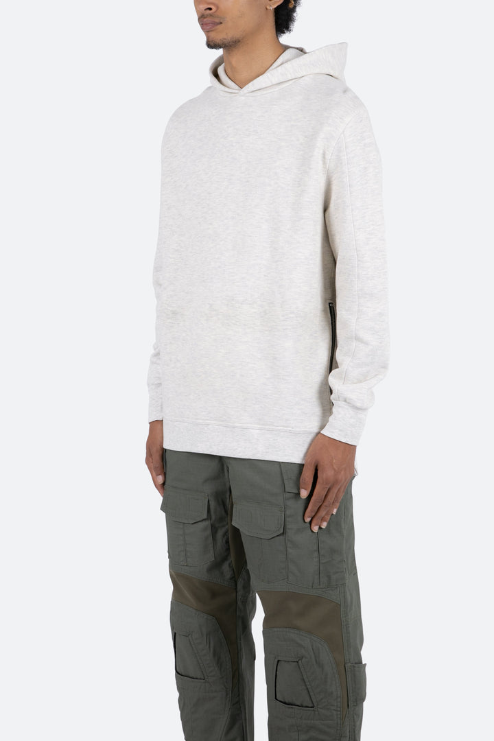 Mnml Side Zip Hoodie - Grey Outerwear 3 Mnml Side Zip Hoodie - Grey Outerwear