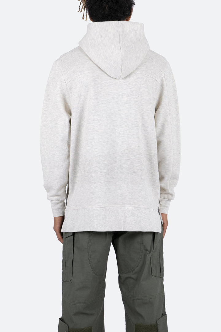 Mnml Side Zip Hoodie - Grey Outerwear 5 Mnml Side Zip Hoodie - Grey Outerwear