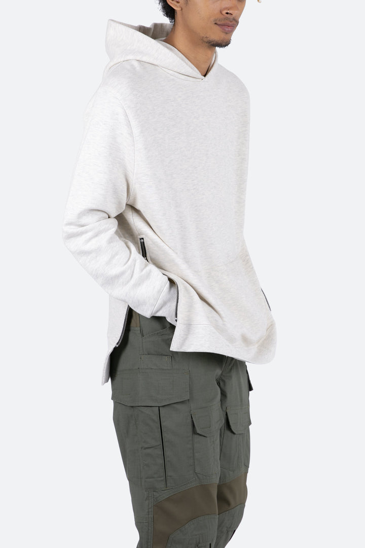 Mnml Side Zip Hoodie - Grey Outerwear 6 Mnml Side Zip Hoodie - Grey Outerwear