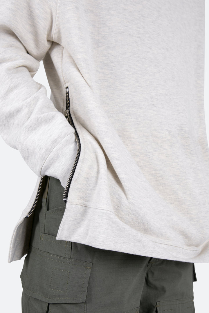 Mnml Side Zip Hoodie - Grey Outerwear 7 Mnml Side Zip Hoodie - Grey Outerwear