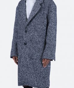 Mnml Outerwear Single Breasted Coat - Black/White