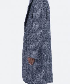 Mnml Outerwear Single Breasted Coat - Black/White