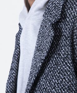 Mnml Outerwear Single Breasted Coat - Black/White